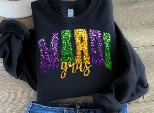 Mardi Gras - Faux Embroidery/Sequin