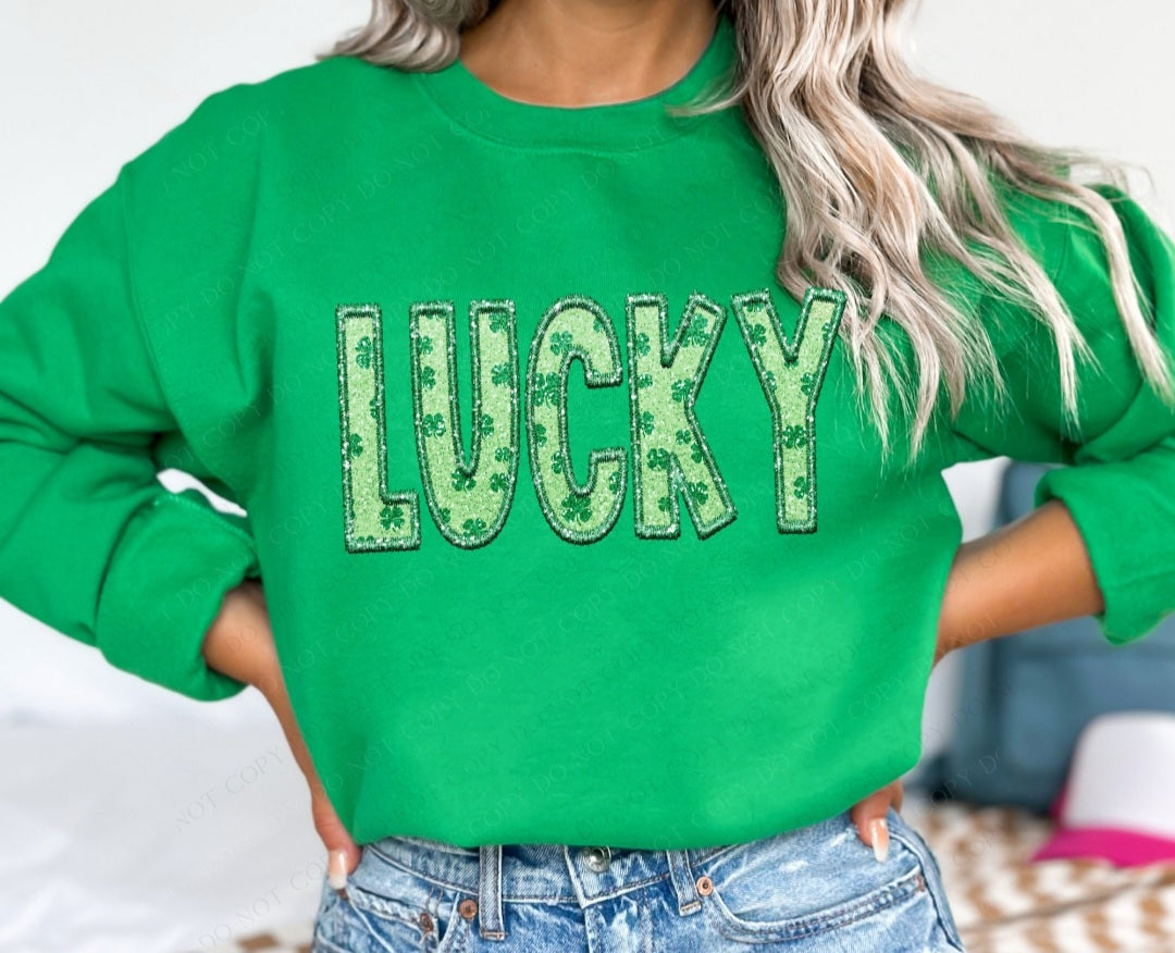 Lucky - Faux Embroidery