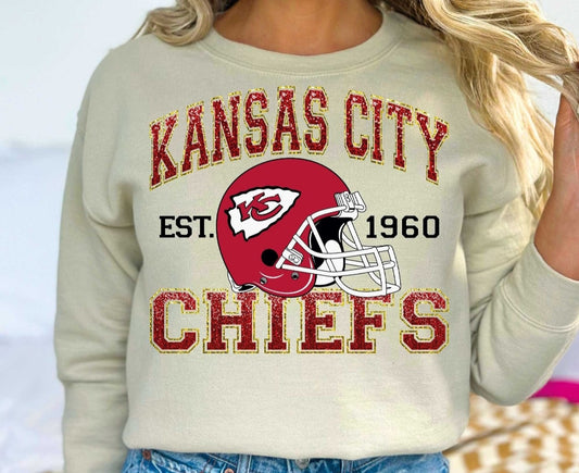 Kansas City Chiefs - Faux Glitter