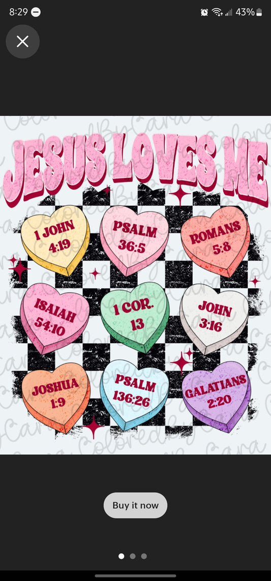 Jesus Loves Me Conversation Hearts