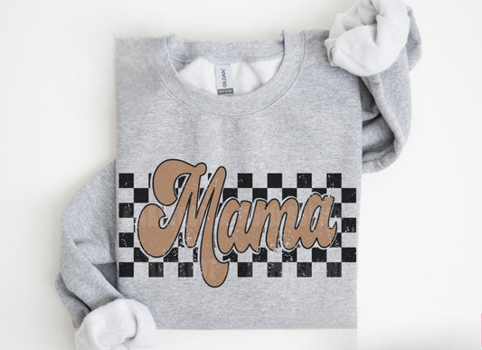 Retro Checkered Mama (Brown)