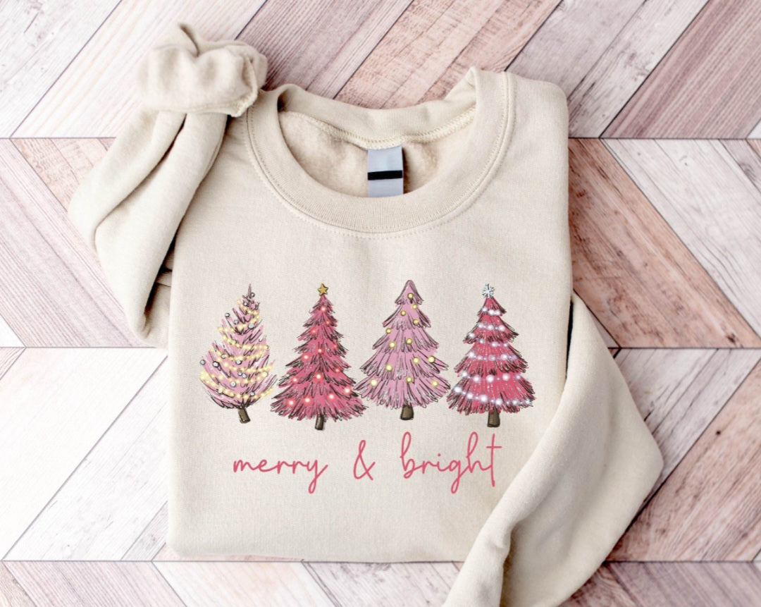 Merry + Bright Pink Christmas Trees