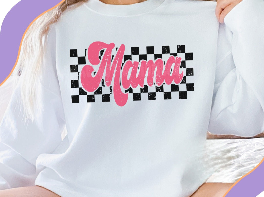 Retro Checkered Mama (Pink)