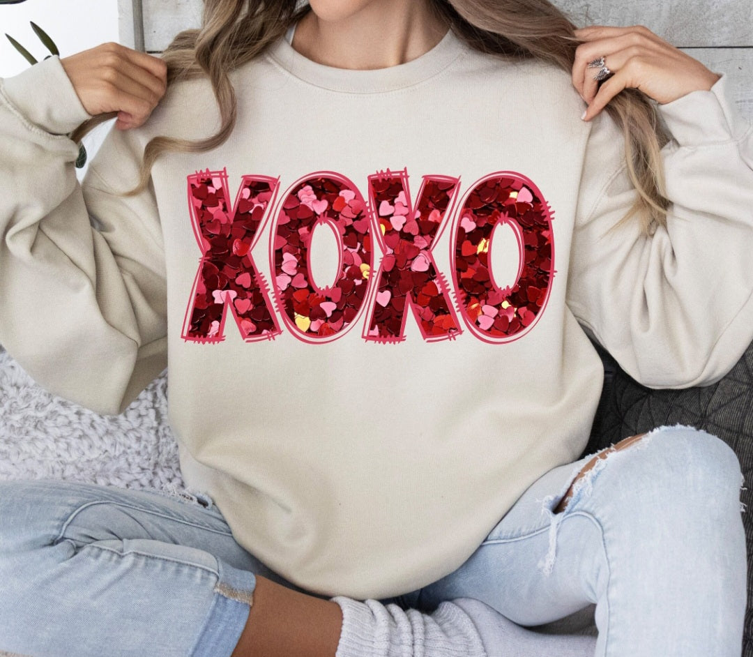 XOXO Faux Sequins