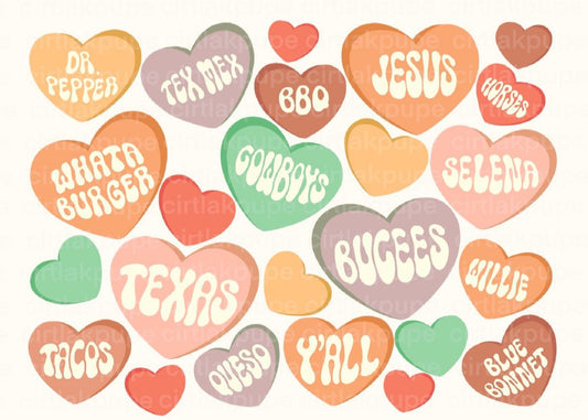 Texas/Jesus Conversation Heart